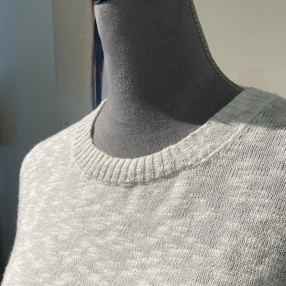 J Crew Factory white crewneck sweater, size small - Picture 5 of 8